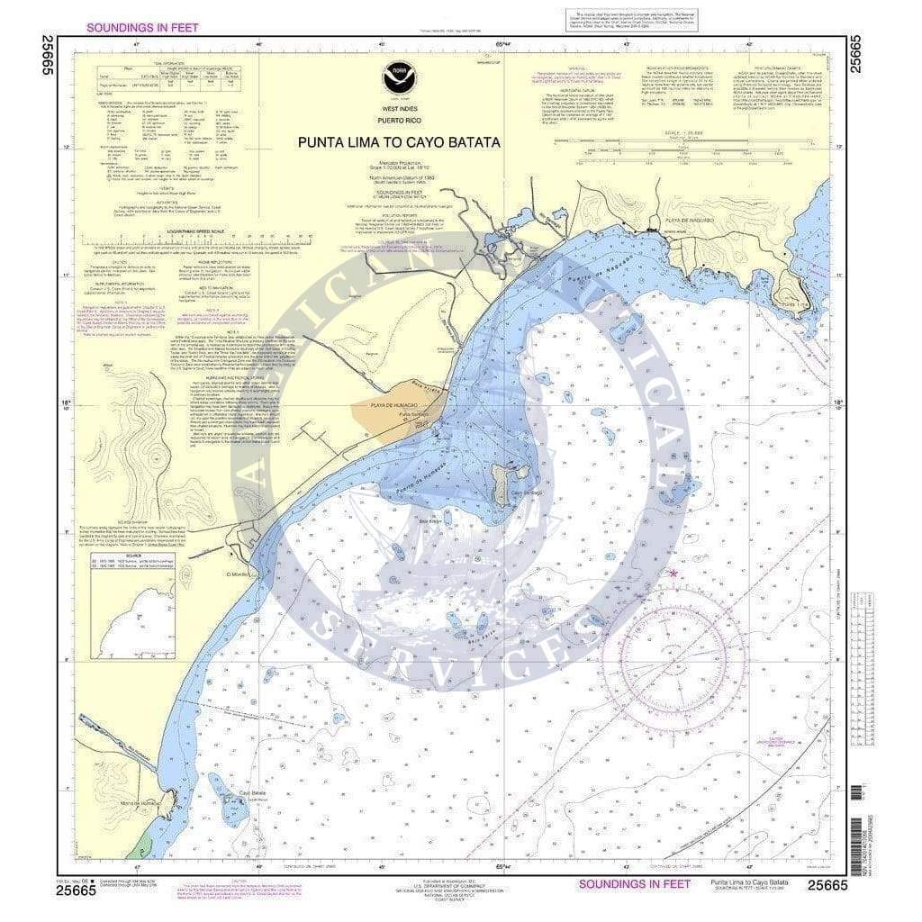 NOAA Nautical Chart 25665: Punta Lima to Cayo Batata