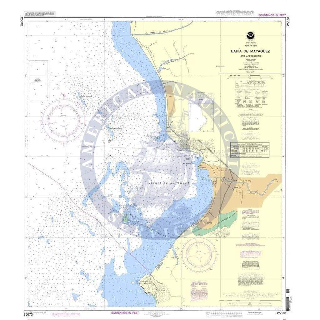 NOAA Nautical Chart 25673: Bahia de Mayaguez and Approaches