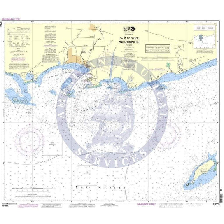 NOAA Nautical Chart 25683: Bahia de Ponce and Approaches - Amnautical