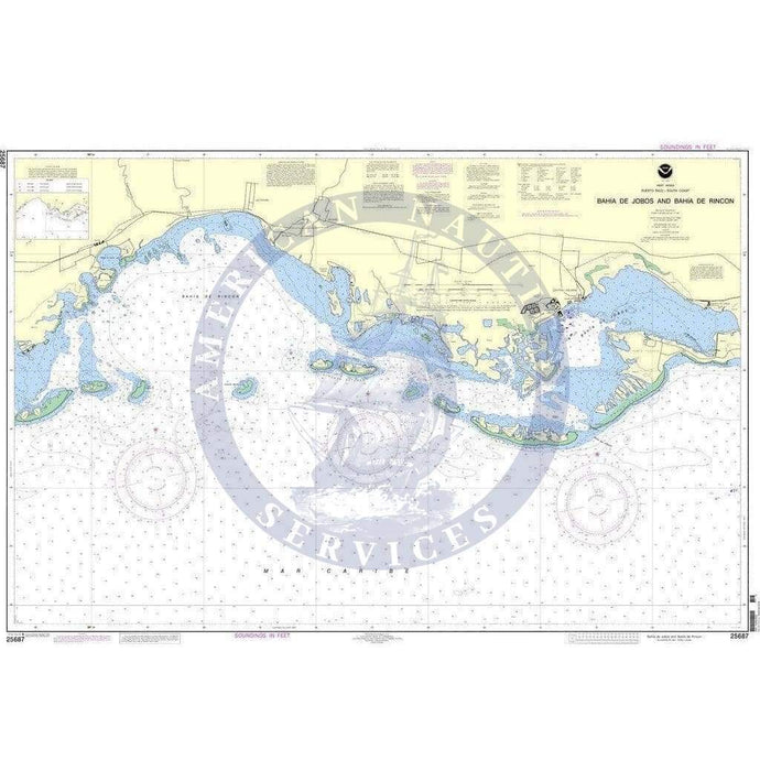 NOAA Nautical Chart 25687: Bahia de Jobos and Bahia de Rincon