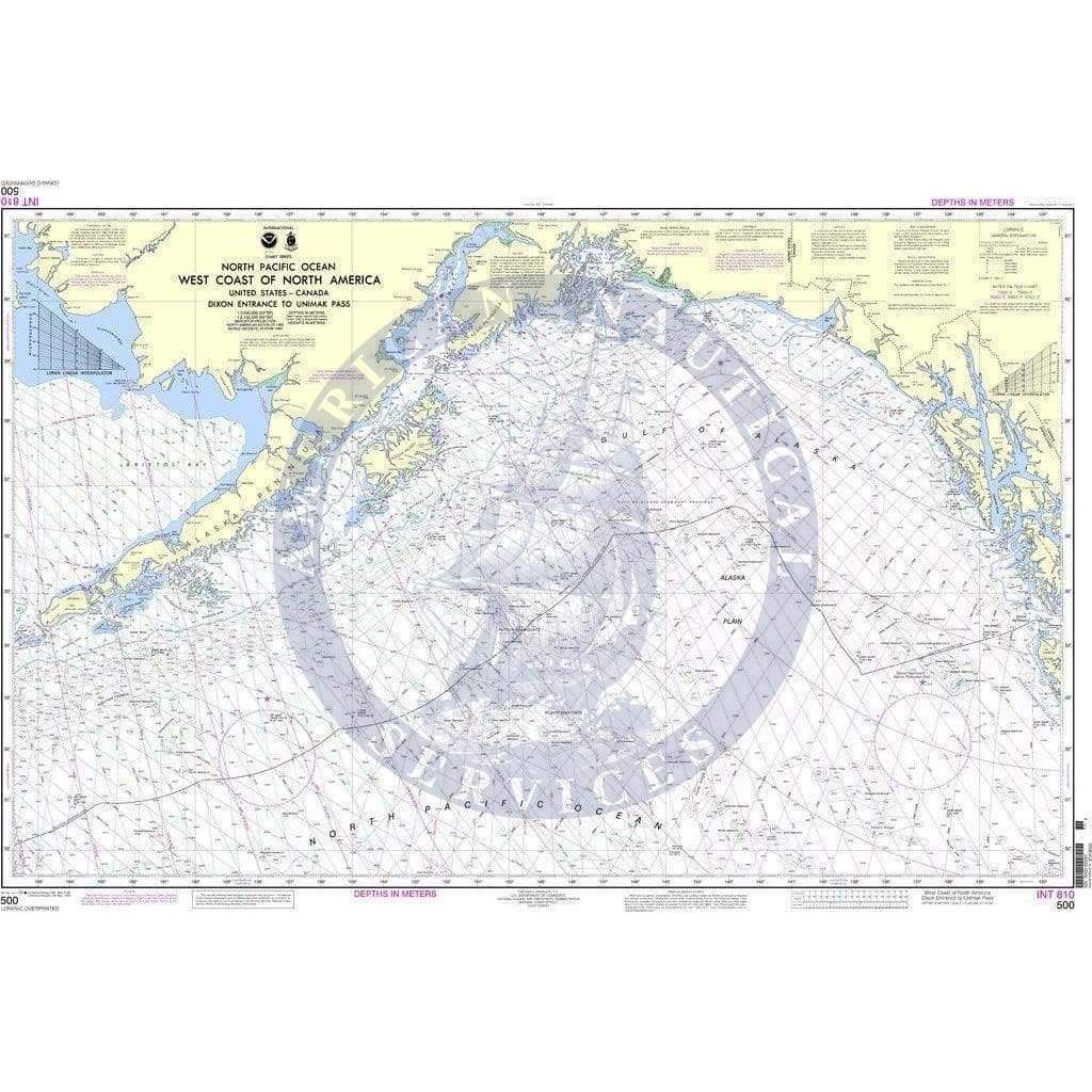NOAA Nautical Chart 500: West Coast Of North America Dixon Ent To Unimak Pass
