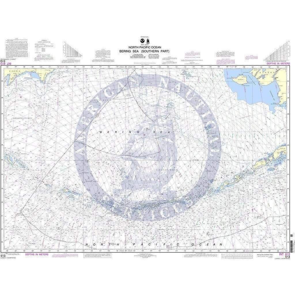 NOAA Nautical Chart 513: Bering Sea Southern Part