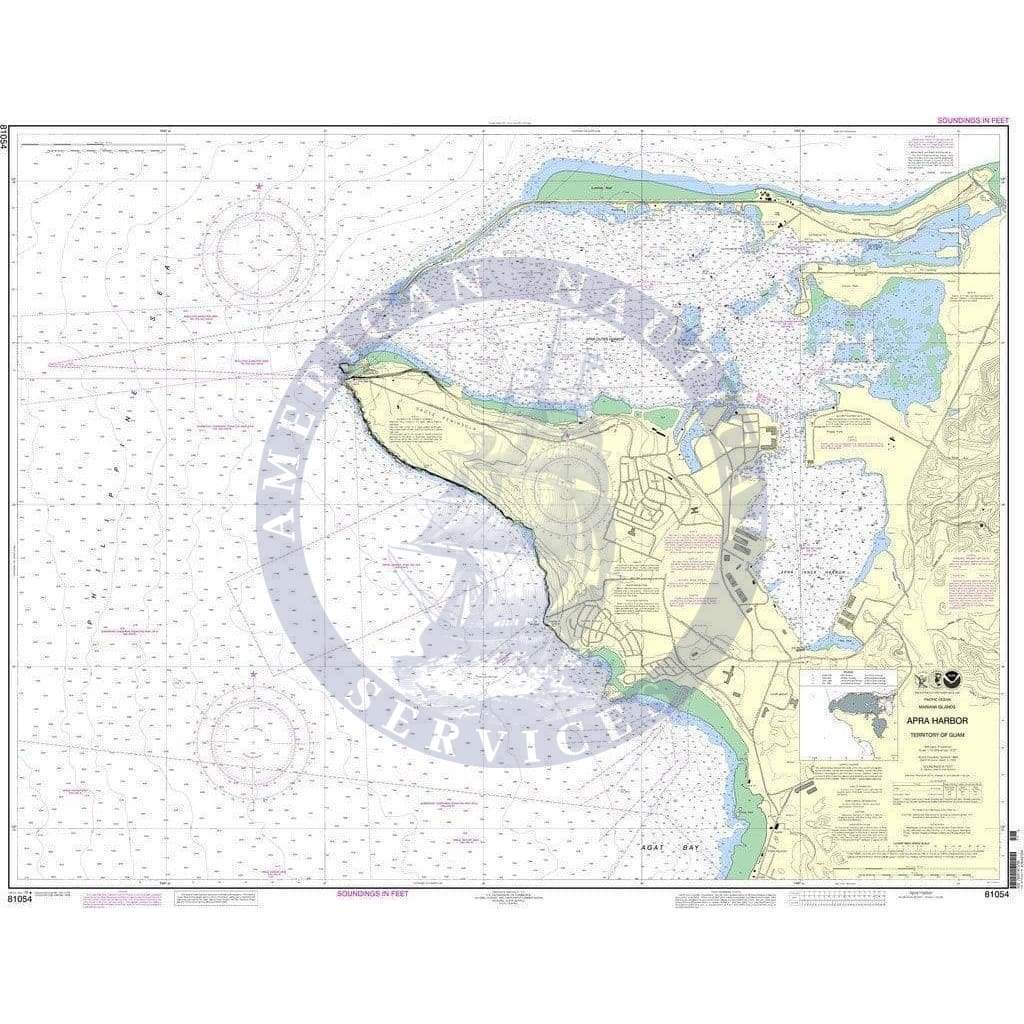 NOAA Nautical Chart 81054: Mariana Islands Apra Harbor, Guam