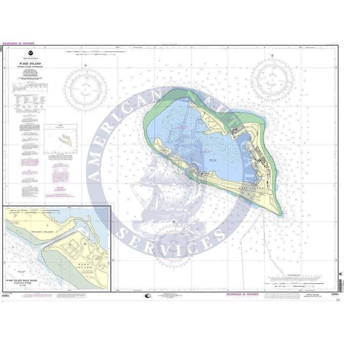 NOAA Nautical Chart 81664: Wake Island;Wake Island Boat Basin