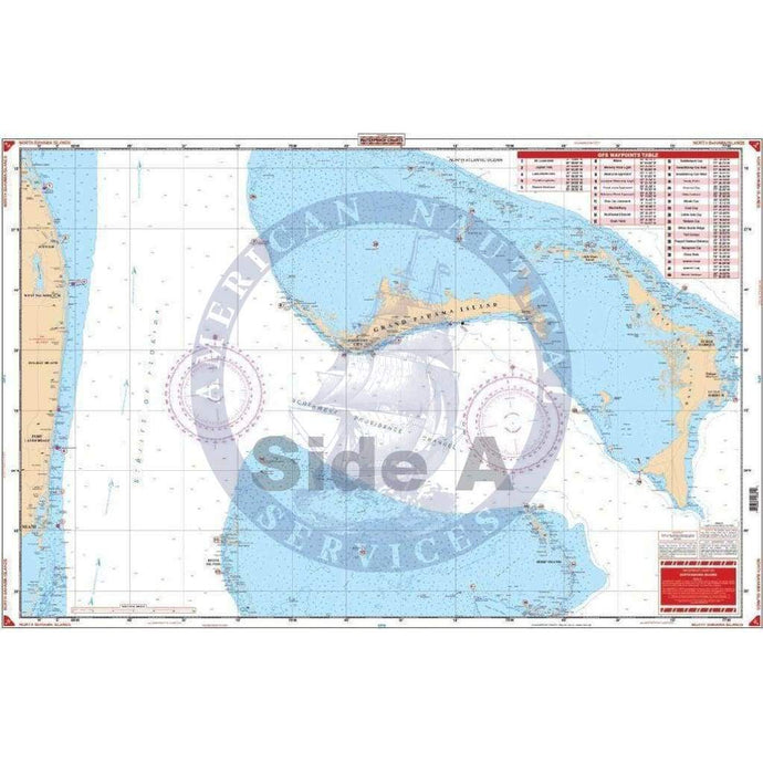 North Bahama Islands Navigation Chart 38