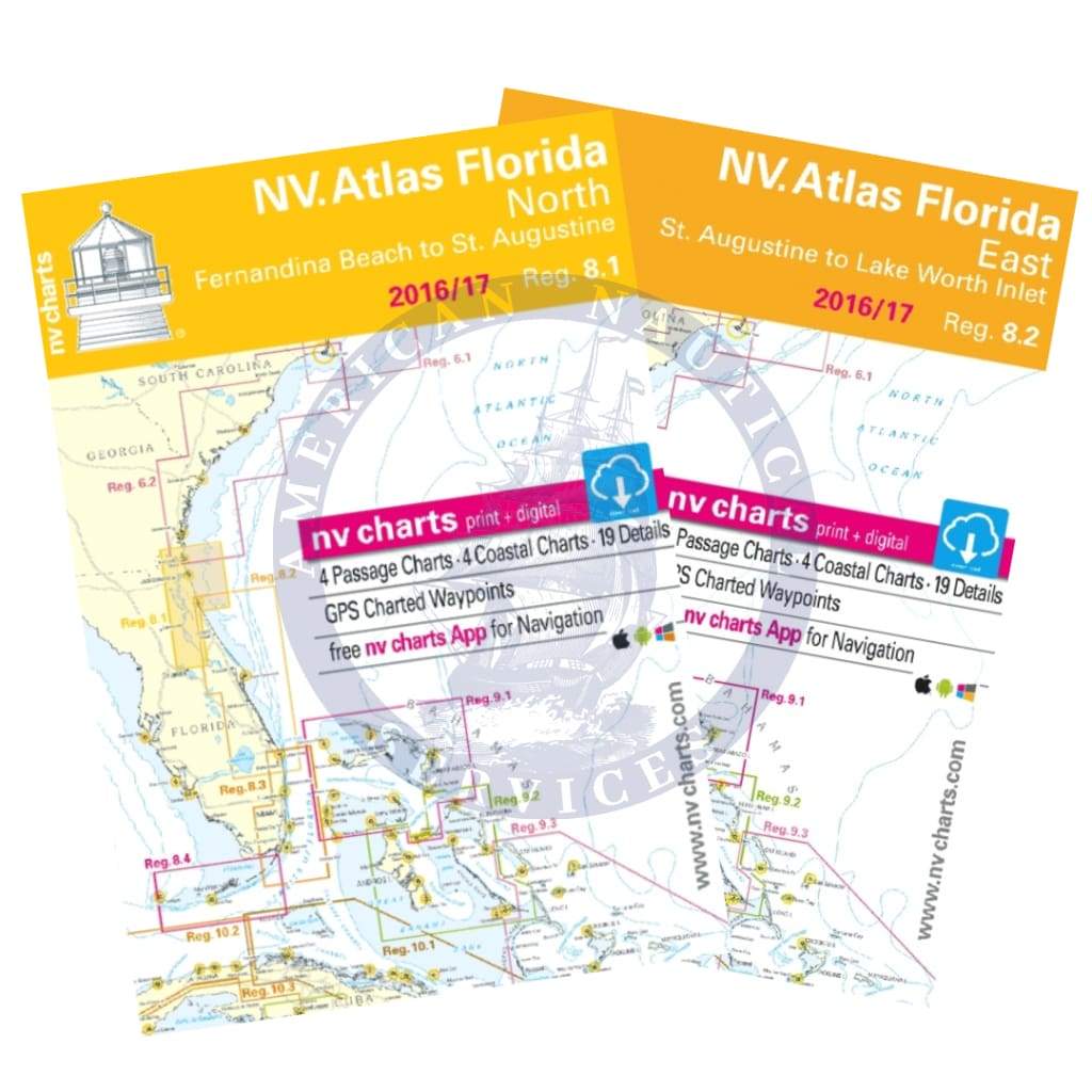 NV. Chart Kit Combo: Florida Regions (8.1 & 8.2)