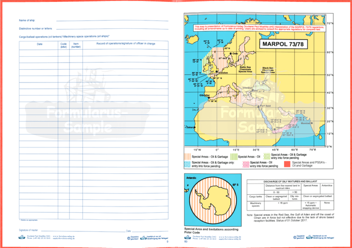 Oil Record Book MARPOL Annex I Amnautical