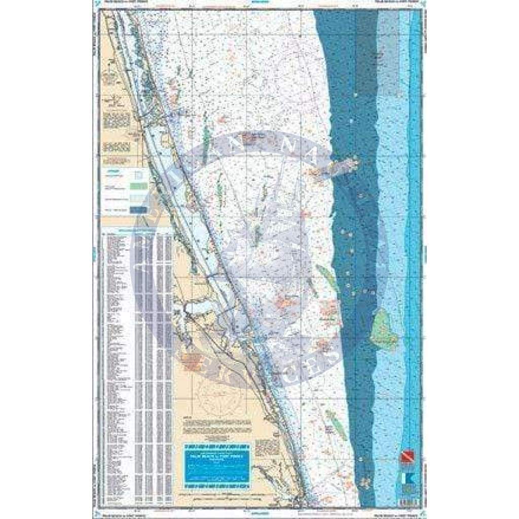 Palm Beach to Fort Pierce Offshore Fish and Dive Chart 127F