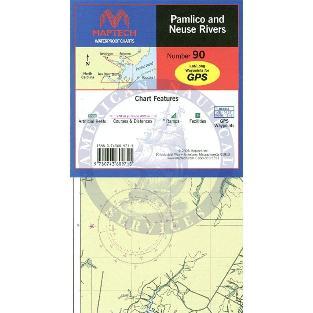 Pamlico and Neuse Rivers Waterproof Chart, 4th Edition