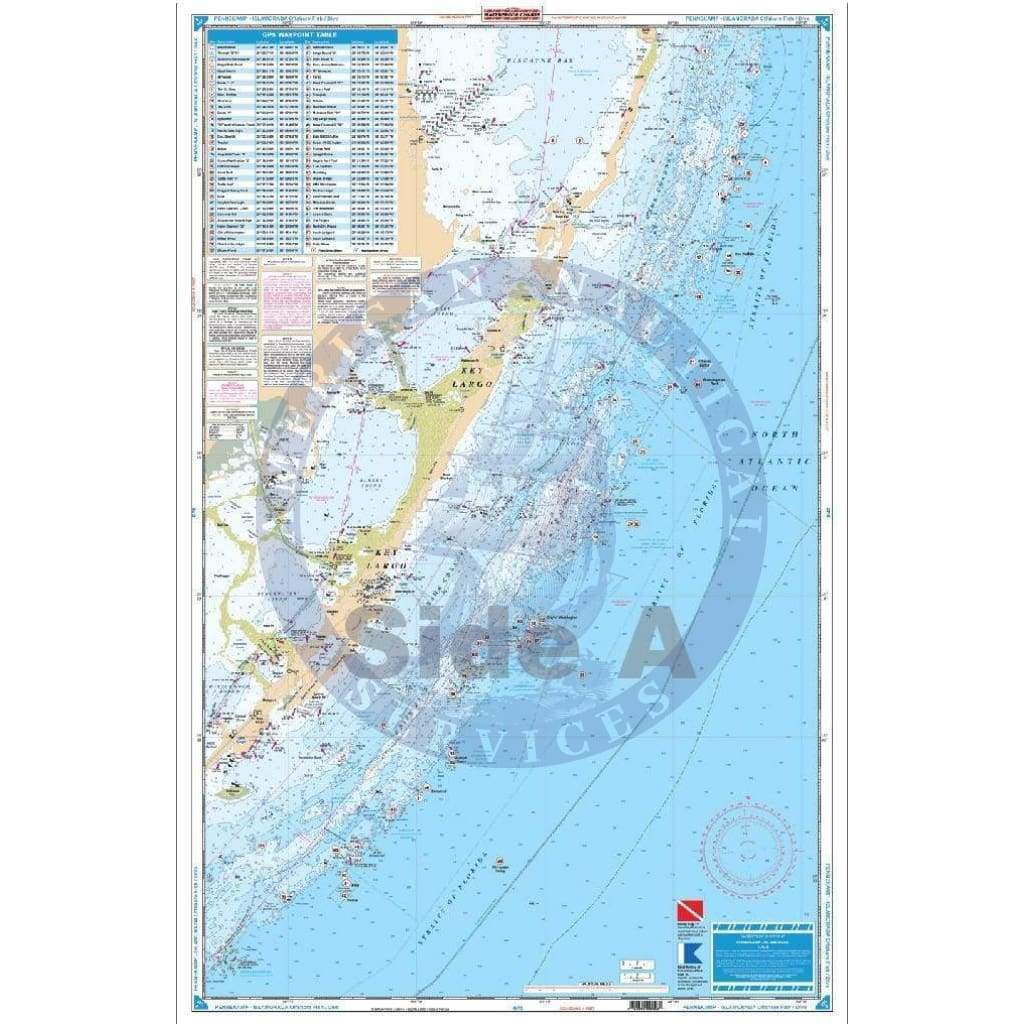 Pennekamp Park – Islamorada Offshore Fish and Dive Chart 14F