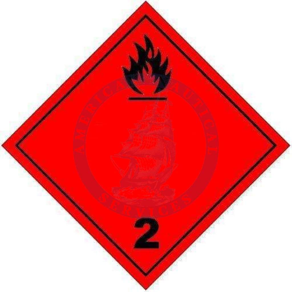 Placard Class 2.1: Flammable Gases, International Wordless