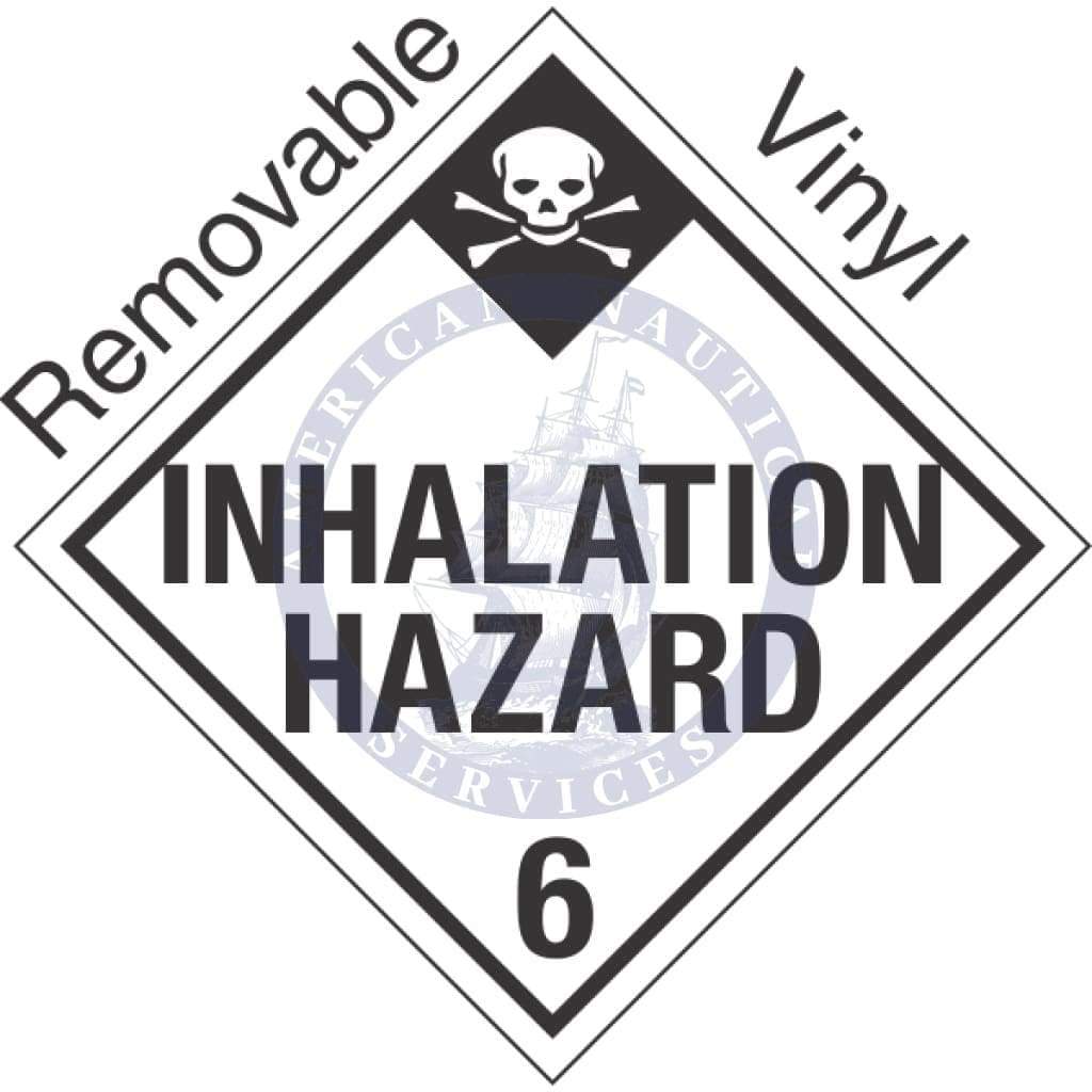 Placard Class 6.1: Inhalation Hazard, Domestic Standard Worded