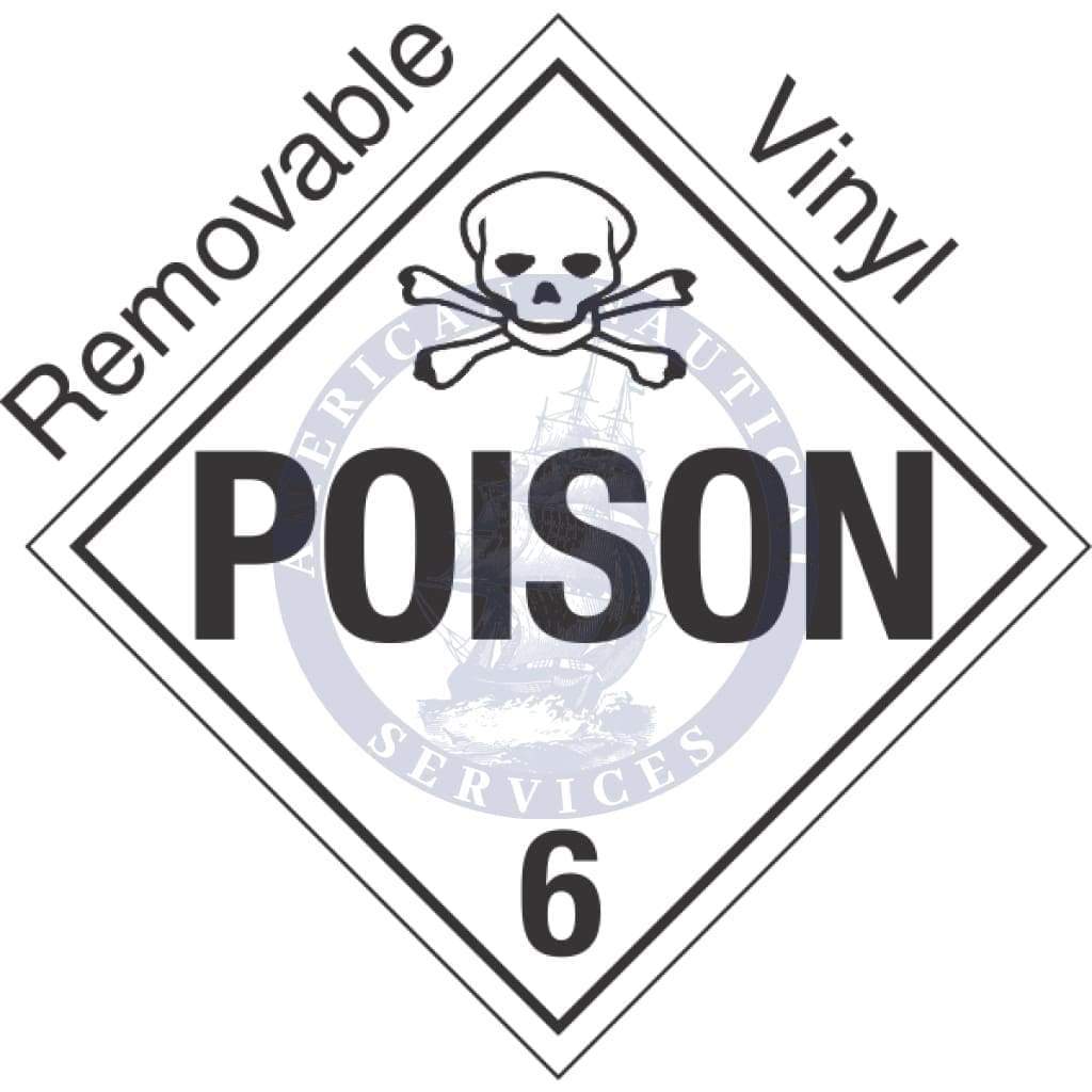 Placard Class 6.2: Poison, Domestic Standard Worded