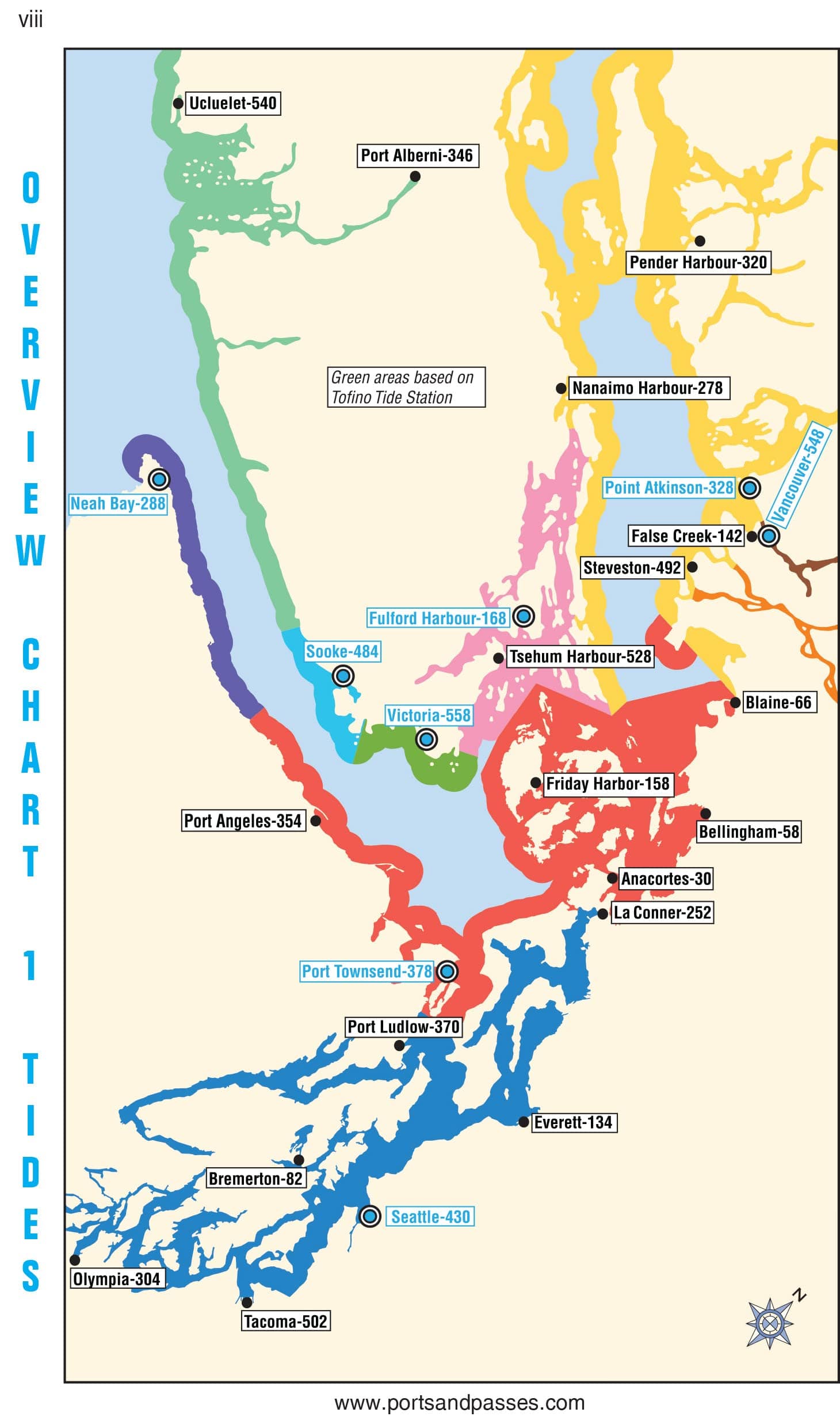 Ports and Passes: The Pacific Northwest Tide and Current Guide, 2023 Edition (Spiral Bound)