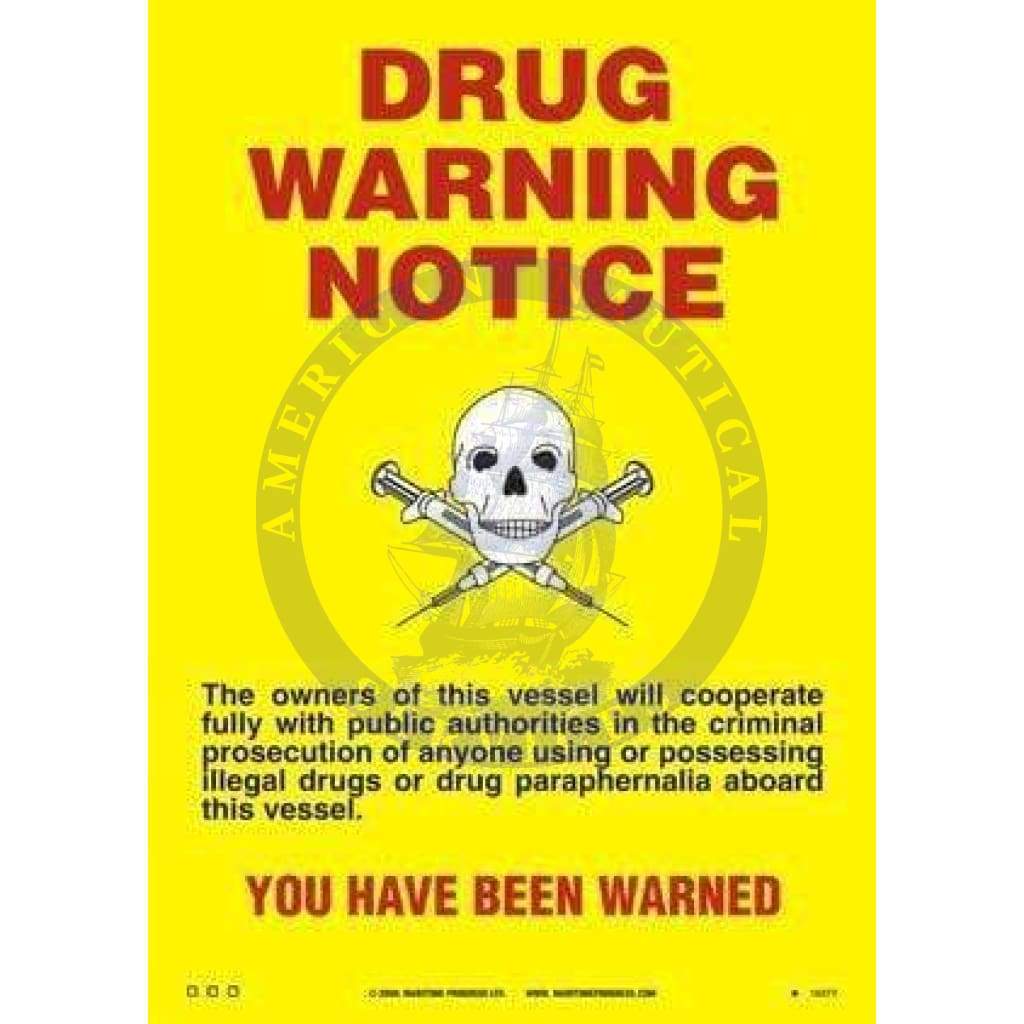 Poster - Drugs Warning Notice