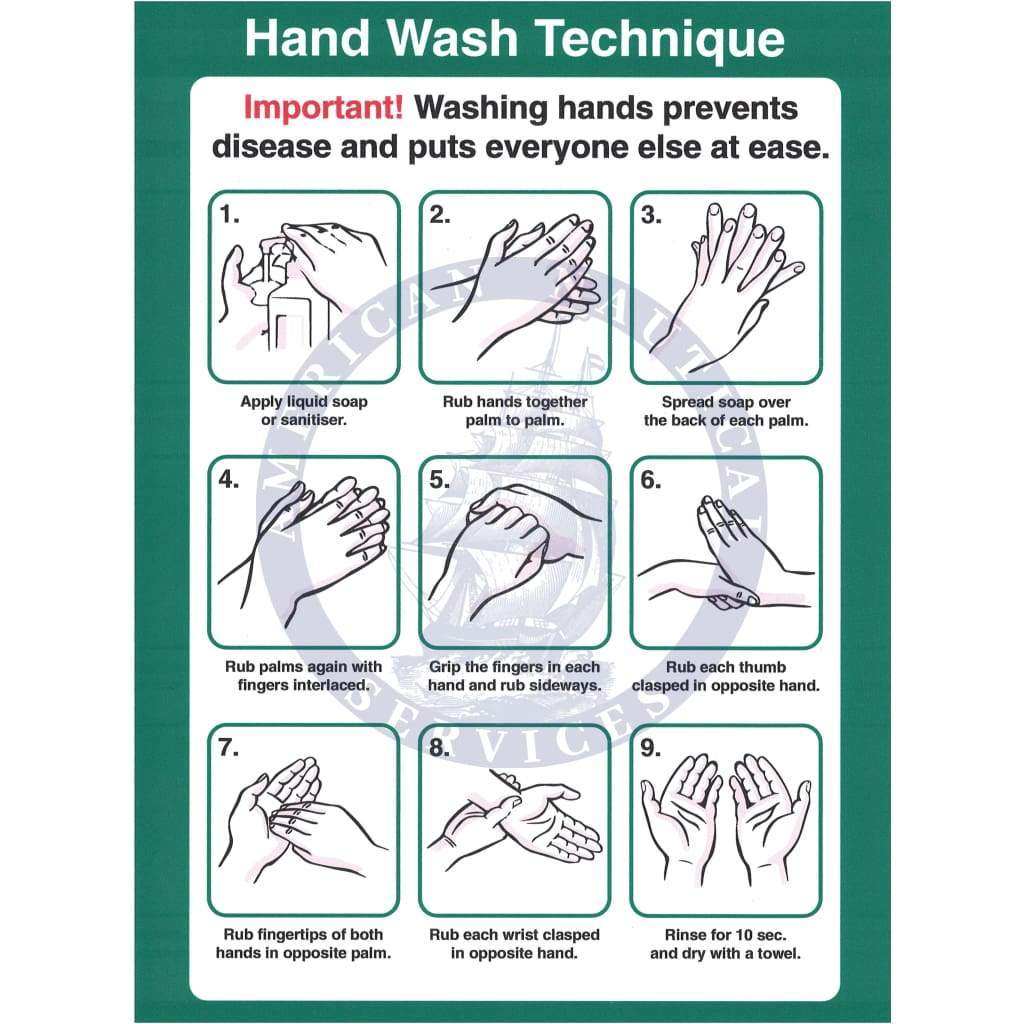 Poster - Hand Wash Technique Safety