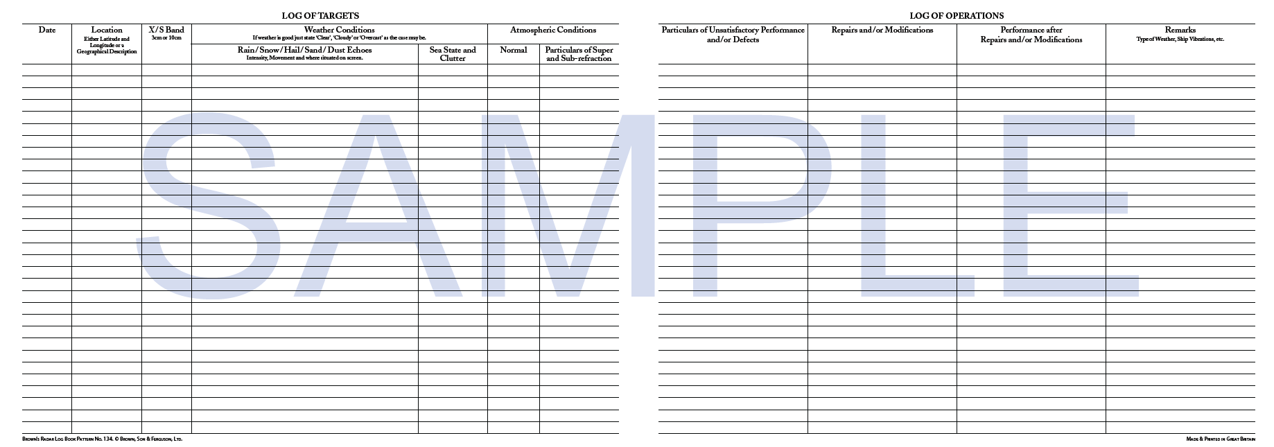 Radar Log Book