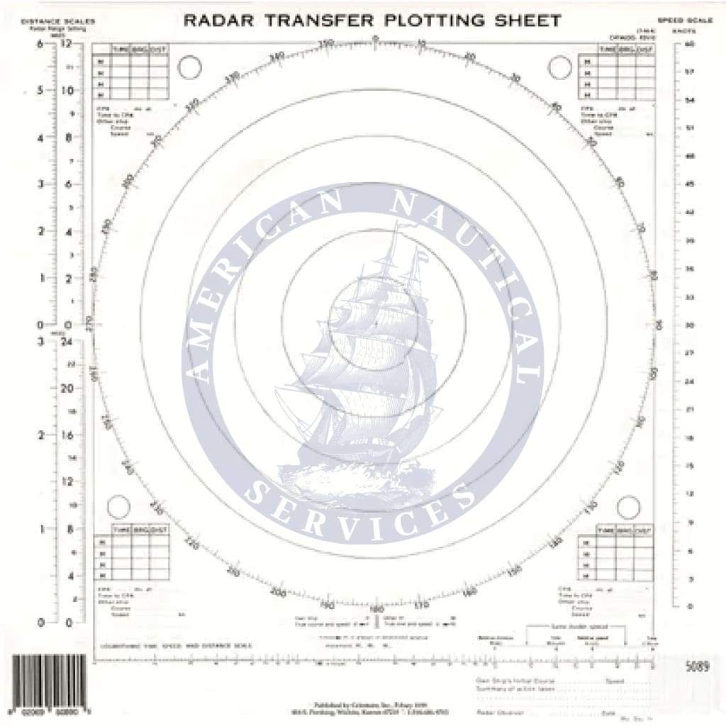 Radar Transfer Plotting Sheet (Pad of 50)