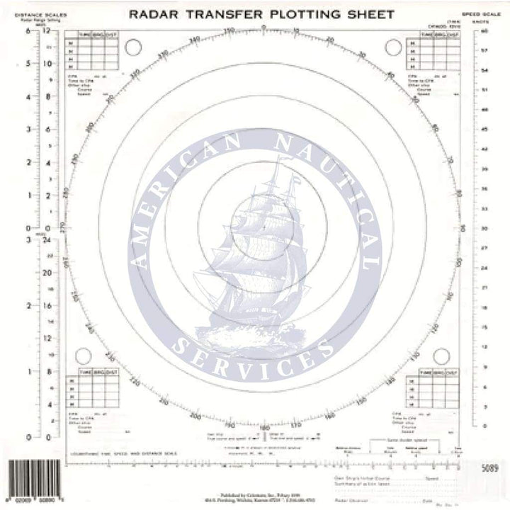 Radar Transfer Plotting Sheet Pad of 50 - Amnautical