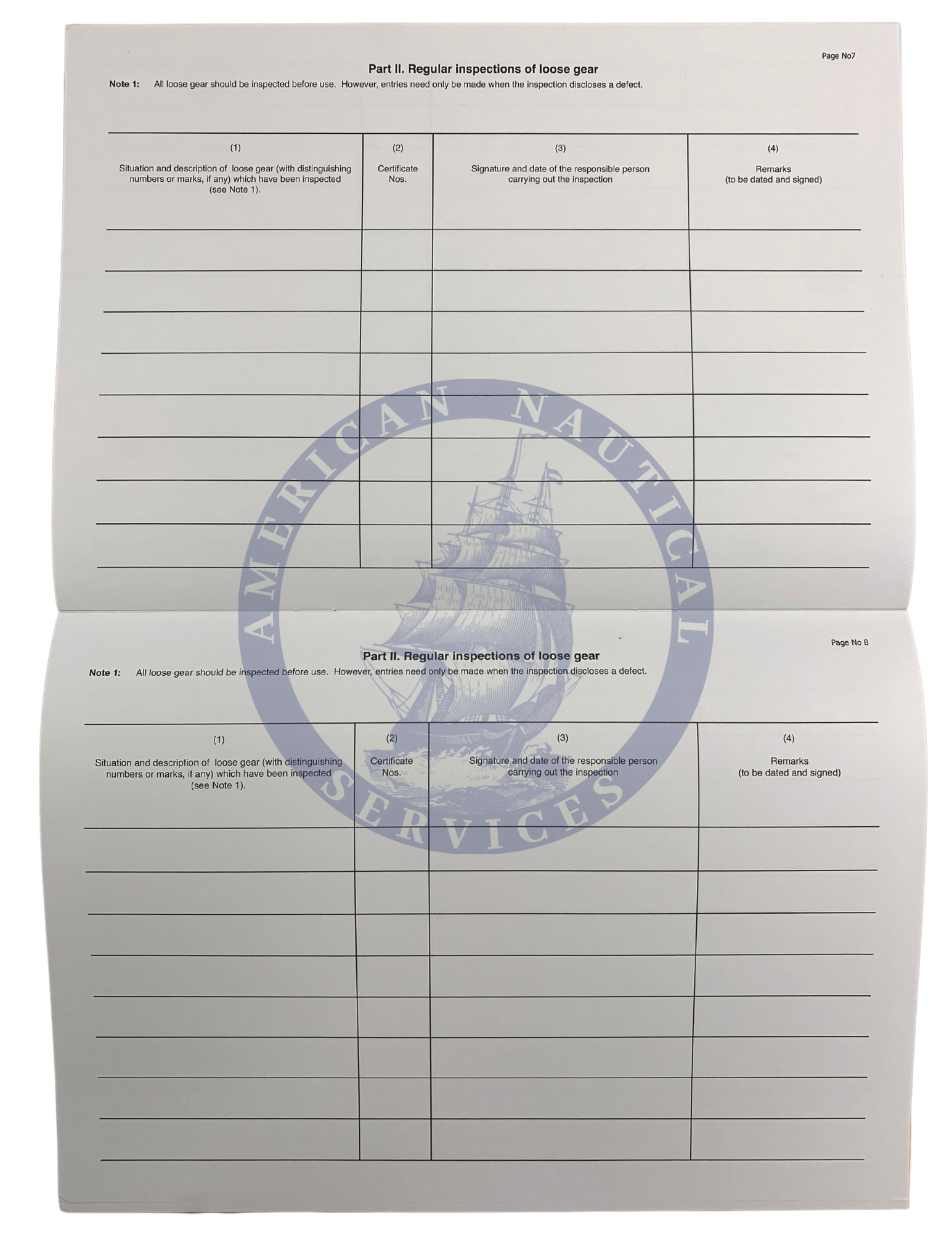 Register of Lifting Appliances & Cargo Handling Gear