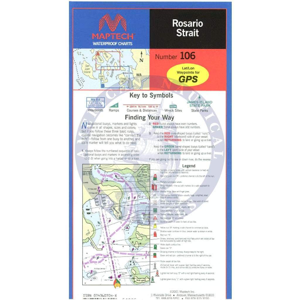 Rosario Strait Waterproof Chart, 1st Edition