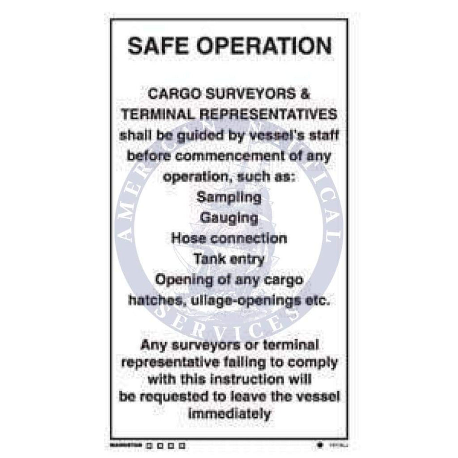 Safe Operation Poster - Amnautical