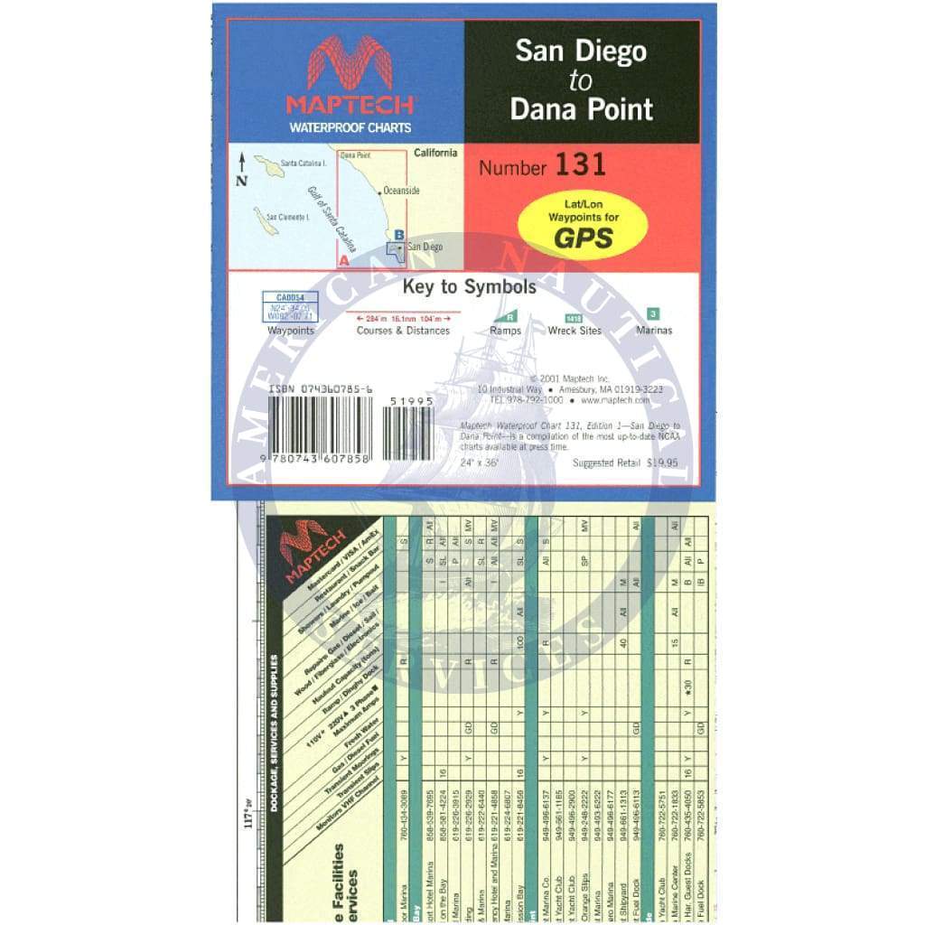 San Diego to Dana Point Waterproof Chart, 2nd Edition