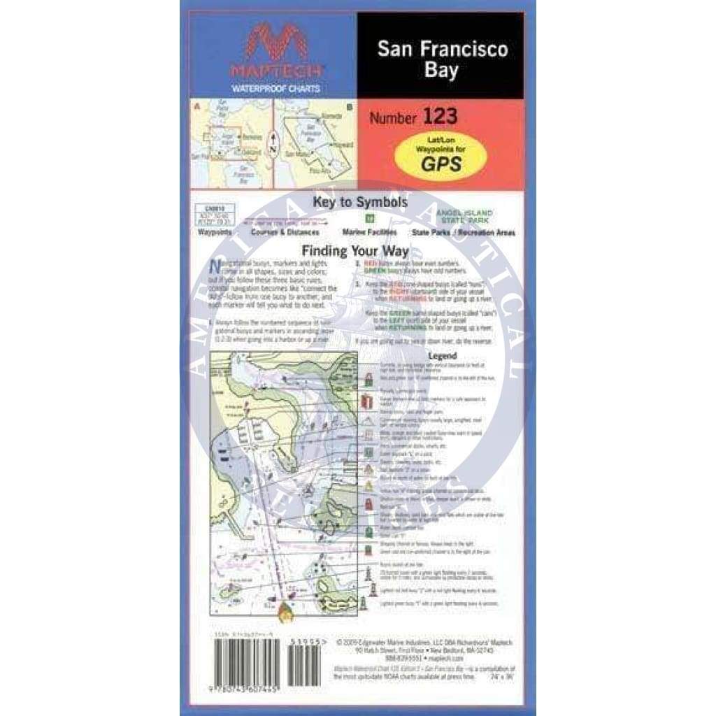 San Francisco Bay Waterproof Chart, 3rd Edition
