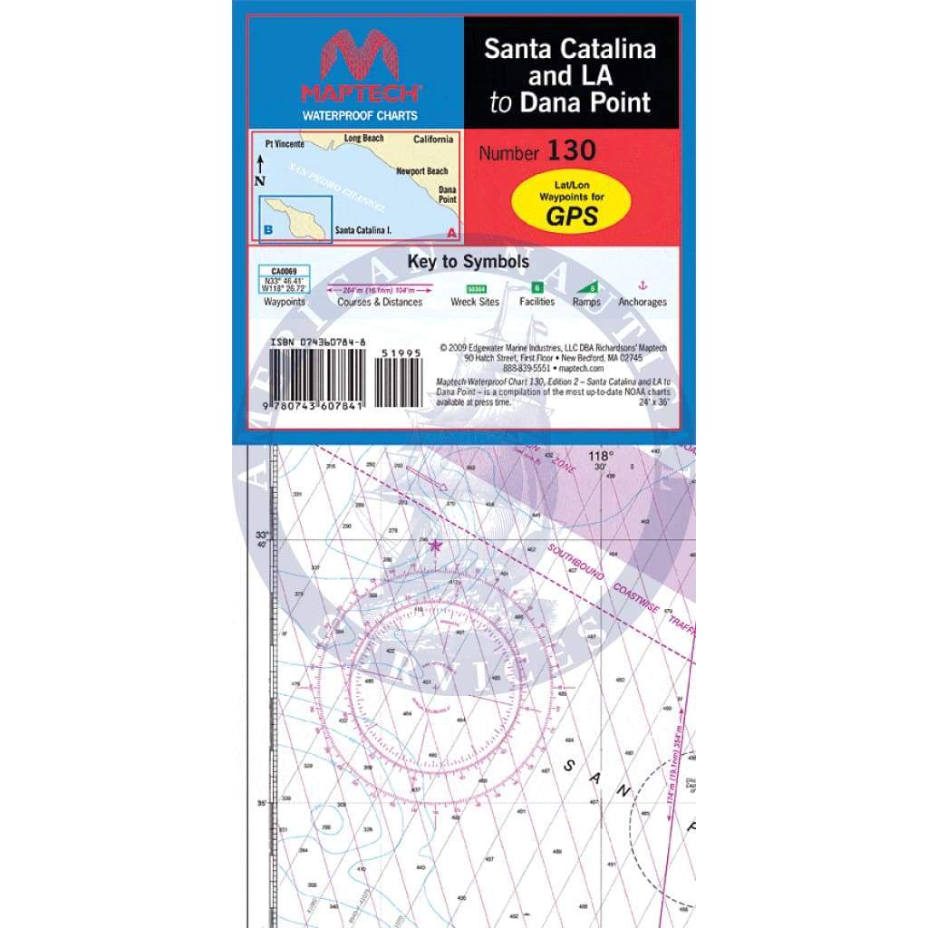 Santa Catalina and LA to Dana Point Waterproof Chart, 2nd Edition