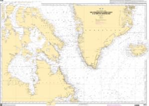 SHOM Chart 6015: Des passages du Nord-Ouest à la Mer du Groenland