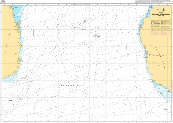 SHOM Chart 7798: Canal du Mozambique - Partie Sud