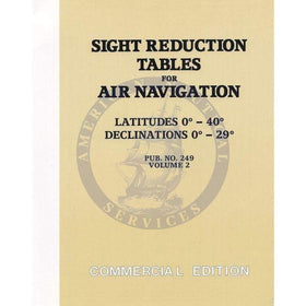 HO-249 Air Navigation Tables Vol. 2 - Amnautical