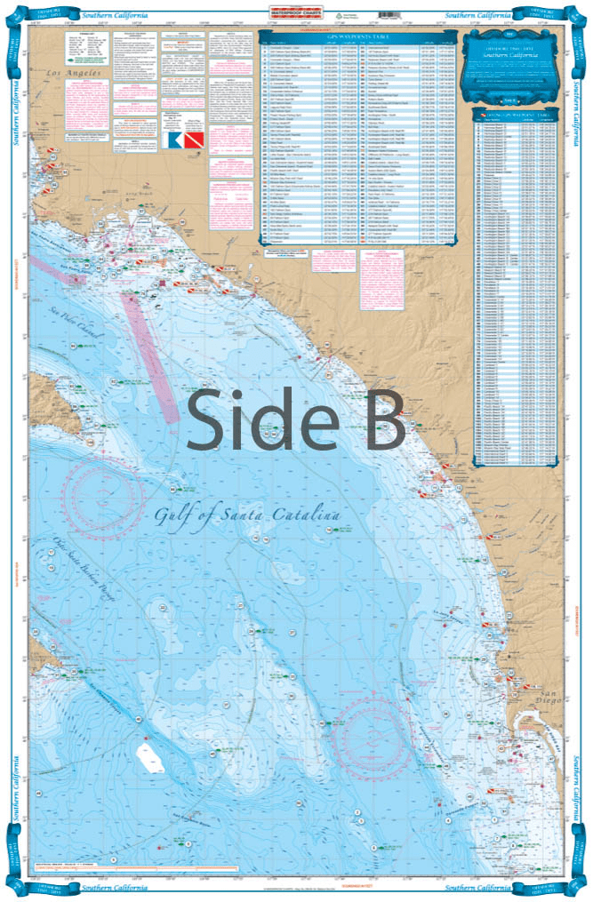 Southern California and Baja Offshore Fish and Dive Chart 88F