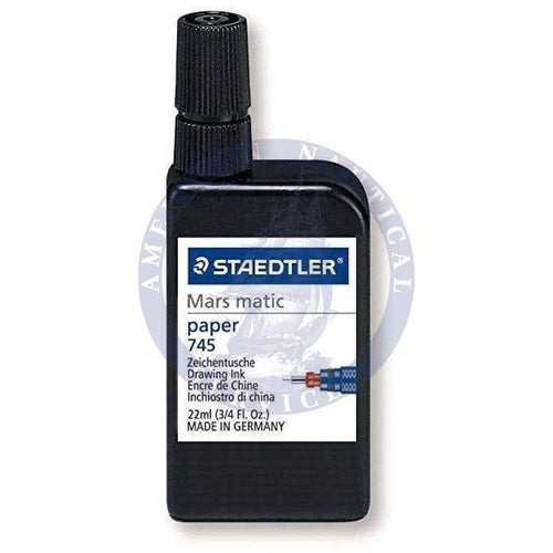 Staedtler Mars Matic 745 Encre De Chine Noire 22ml - Pour Papier Et Calque Végétal