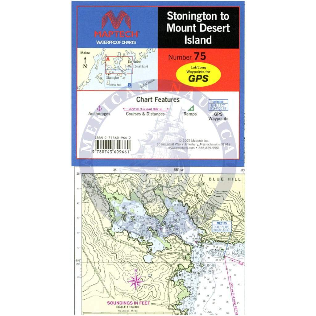 Stonington to Mount Desert Island Waterproof Chart, 2nd Edition