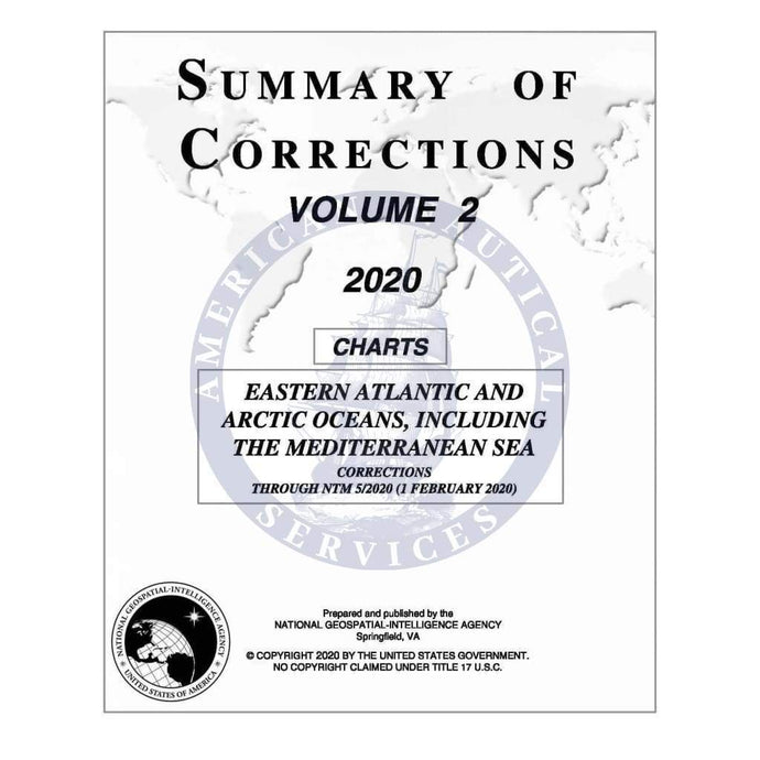 Summary of Corrections Vol.2 E. Atlantic, Artic Oceans, and  the Mediterranean Sea, 2020 Edition