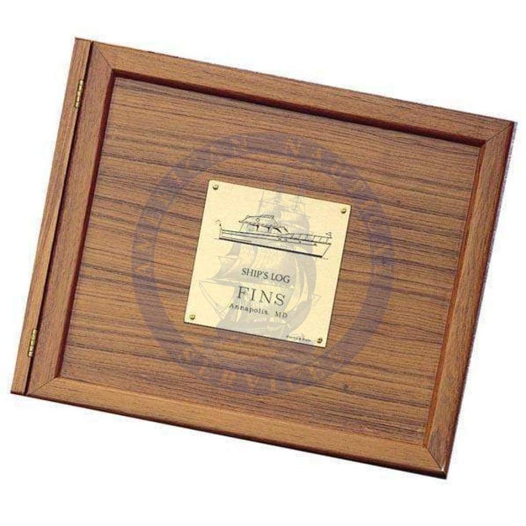 Teak Log Cover with Powerboat Plate (Weems & Plath 300)