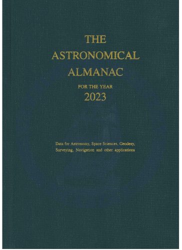 The Astronomical Almanac, 2023 Edition
