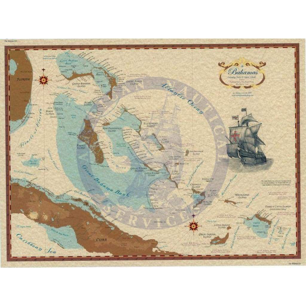 The Bahamas Map (Decorative Maps 18