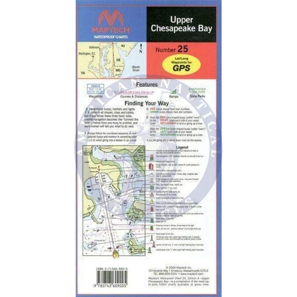 Upper Chesapeake Bay Waterproof Chart, 4th Edition