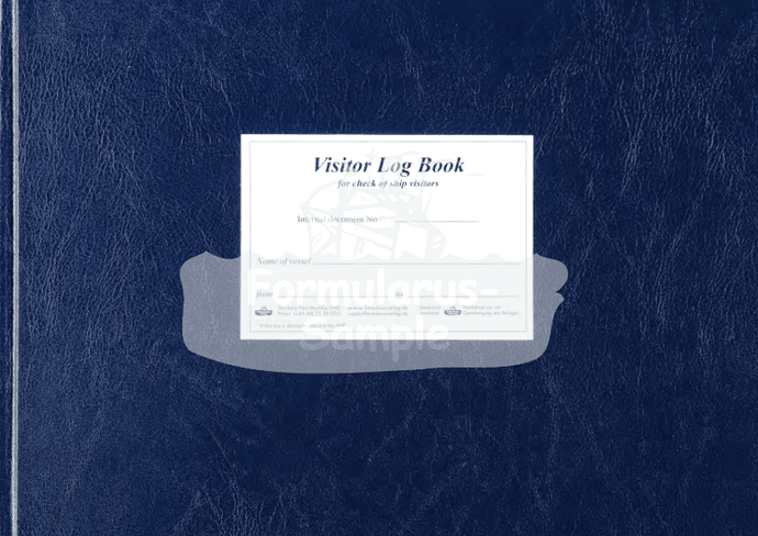 Visitor Record Log Book