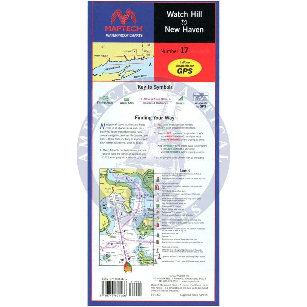 Watch Hill to New Haven Waterproof Chart, 3rd Edition