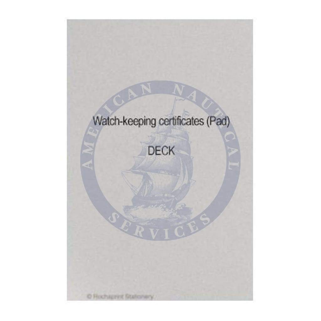 Watch-keeping Certificates Pad (Deck)