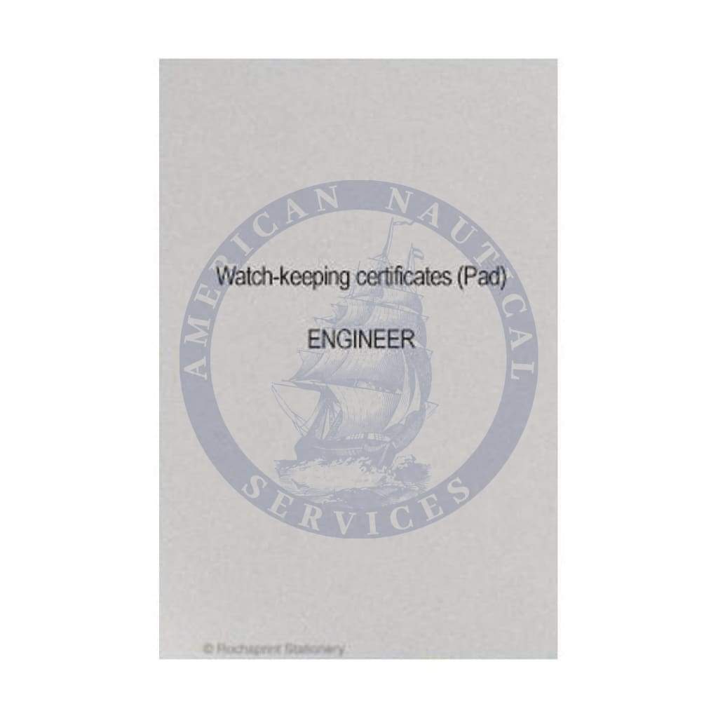 Watch-keeping Certificates Pad (Engineer)